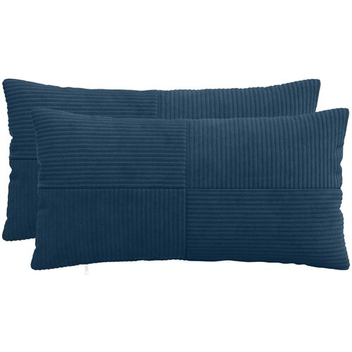  Presvlaka za jastuk 2 pcs ALMELO Mornarsko plava 40 x 80 cm Cene