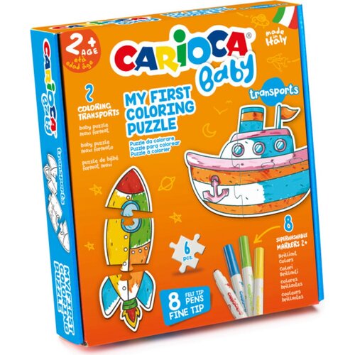 Carioca Baby Coloring Puzzle - Transport Cene