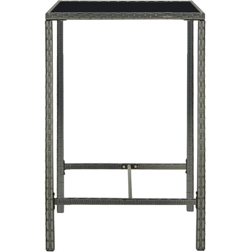  Vrtni barski stol sivi 70 x 70 x 110 cm od poliratana i stakla Slike