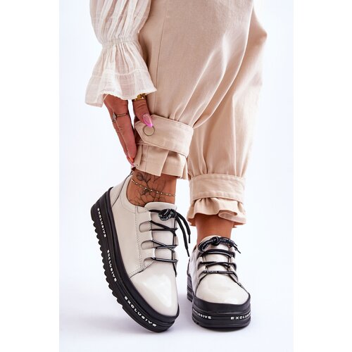 Kesi sneakers in patent leather Beige Chantal Slike