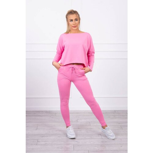 Kesi Set with oversized blouse light pink color Slike