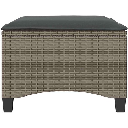 VidaXL Vrtni tabure s jastucima 2 kom sivi 55x55x36 cm poliratan Slike