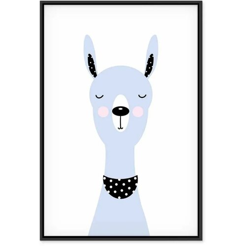  Slika - Lovely Llama (1 Part) Vertical 40x60 U crnom drvenom okviru Slike