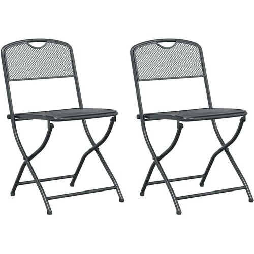  Vrtne stolice 2 pcs Antracit 52 5 x 46 x 82 cm Željezo Slike