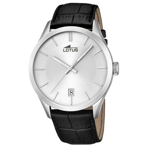 Lotus muški minimalist srebrni elegantni ručni sat sa crnim kožnim kaišem 604597 Cene