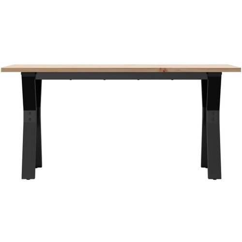  Stolić za kavu Y-oblika 100x50x45cm borovina i čelik Slike