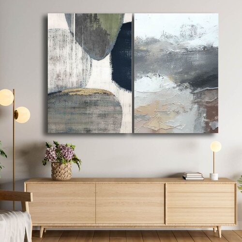 WALLXPERT 2P70100C006 Multicolor Decorative Canvas Painting (2 Pieces) Cene