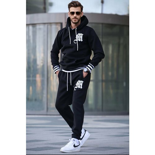 Madmext Sports Sweatsuit Set - Black - Relaxed fit Slike