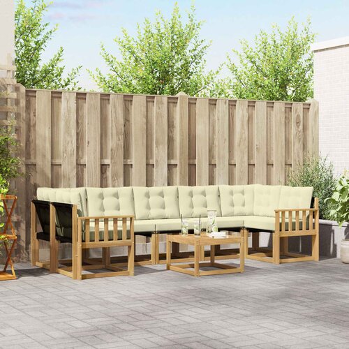  Set vanjskih sofa 8 kom. Prirodna i krem Cene
