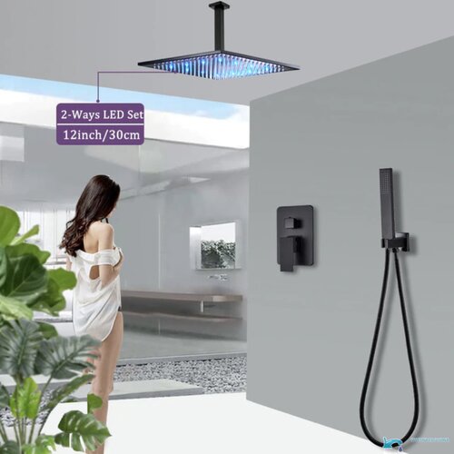 EYN LED podometni tu&scaron; sistem črne ali krom barve | tu&scaron; panel PT50089 &mdash; Črna &mdash; 20 cm Cene