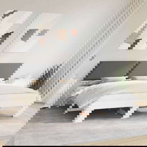  Krevetni okvir s tapiciranim uzglavljem Svijetlo siva Slike