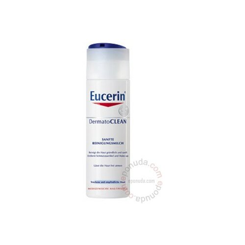 Eucerin DermatoCLEAN mleko za čišćenje lica za suvu i osetljivu kožu 200ml Slike