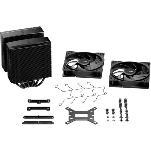 Be Quiet! BK042 pure rock pro 3 black [LGA-1851 default ilm and rl-ilm support/AM5], 250W tdp, two pure wings 3 120mm pwm fan max. 34.8dB(A), 6 high-performance 6mm heat pipes with hdt technology Cene