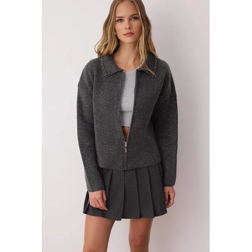 TRENDYOLMILLA Trendyol ženski duks Dark Anthracite Twoaw26Hi00160 Cene
