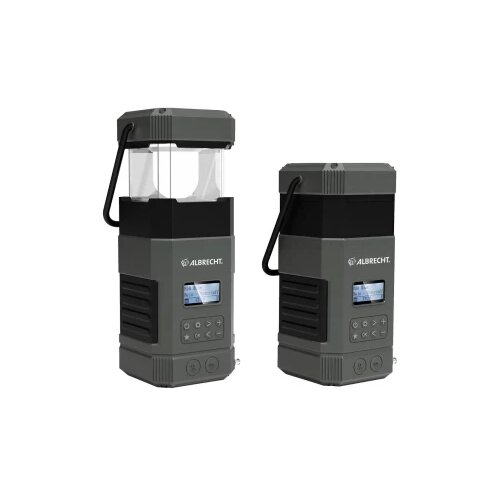 Albrecht DR 114 vanjski radio DAB+ (1012), UKW (1014) radio za hitne slučajeve, USB, Bluetooth&amp;reg; s laternom, ručna obrtaljka, funkcija punjenja baterije, solarni panel, mogućnost punjenja, za&amp;scaron;tićen... Slike