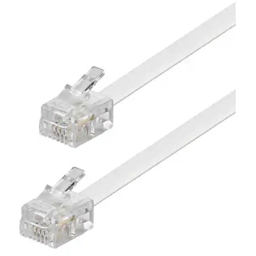  Telefonski flat sa konektorima 10m beli MAXcable Cene