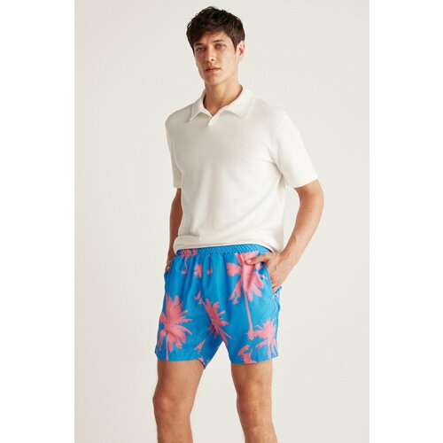 GRIMELANGE Swim Shorts - Blue - Floral Slike