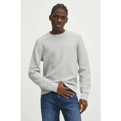 Medicine Pamučni pulover za muškarce, boja: siva