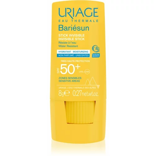 Uriage Bariésun Invisible Stick SPF 50+ zaštitni stick za osjetljiva područja SPF 50+ 8 g