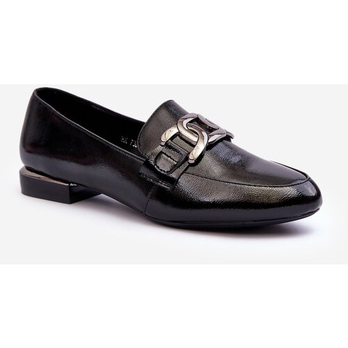 Sergio Leone Women&amp;#039;s Moccasins with Embellishment Black Camilena Slike