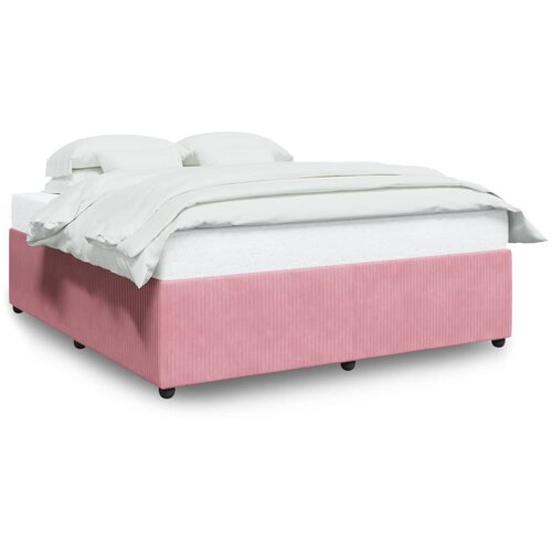 VidaXL Posteljni okvir roza 200x200 cm žamet Slike
