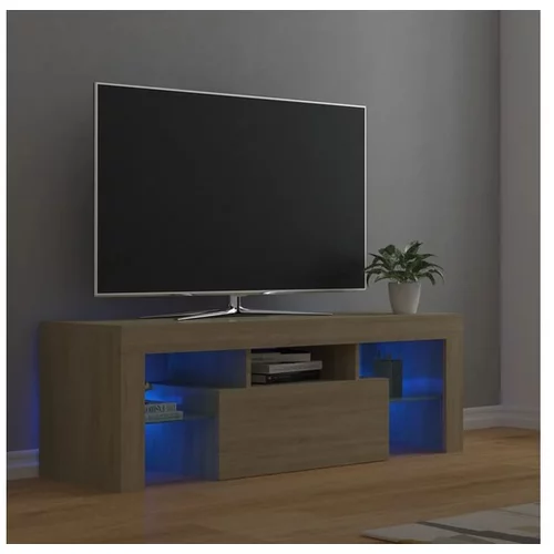 TV omarica z LED lučkami sonoma hrast 120x35x40 cm