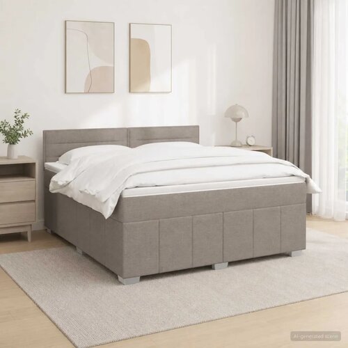  Boxspring krevet s madracem Sivosmeđa 180 x 200 cm Tkanina - Sivosmeđa 180 x 200 cm Dizajn linija Cijene
