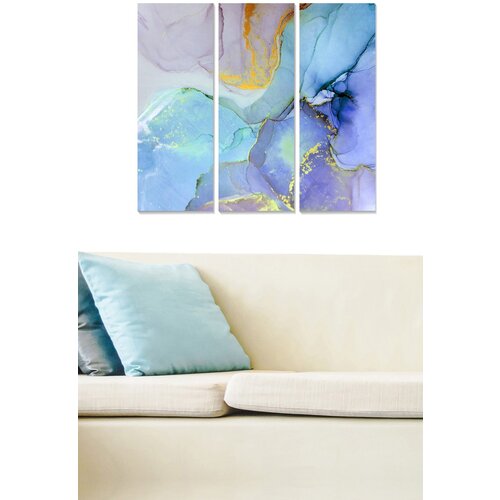 Wallity MDF1151483585 multicolor decorative mdf painting (3 pieces) Cene
