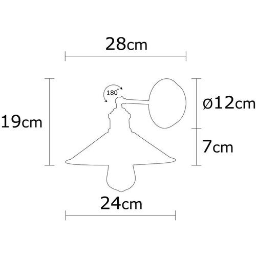 Opviq lights Stenska svetilka v bronasti barvi &amp;oslash; 24 cm Berceste &amp;ndash; Slike