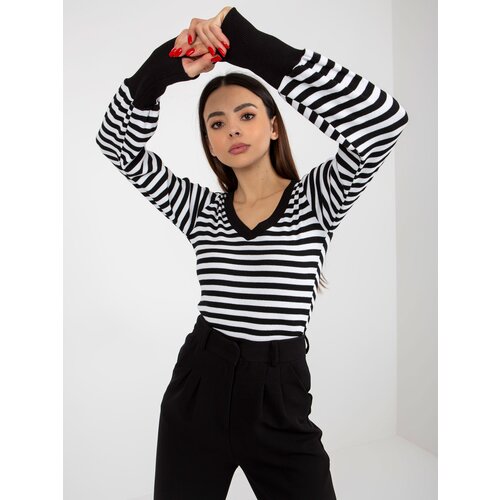 BASIC Feel Good Blouse-RV-BZ-8612.03-black-white Cene