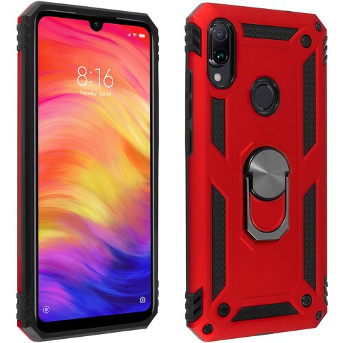 AVIZAR etui, odporen na udarce, s kovinskim držalom za obrocke - rdec str. xiaomi redmi note 7, (20599579) Cene