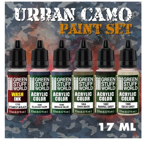 Green Stuff World paint set -urban camo dust (box x6) Slike