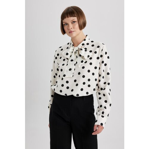 Defacto regular Fit Bow Collar Long Sleeve Blouse Slike