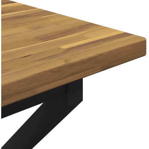  Kvadratni blagovaonski stol 70 x 70 x 75 cm Čvrsto drvo akacije - Izbijeljena i crna 70 x 70 x 75 cm Četvrtasto Slike