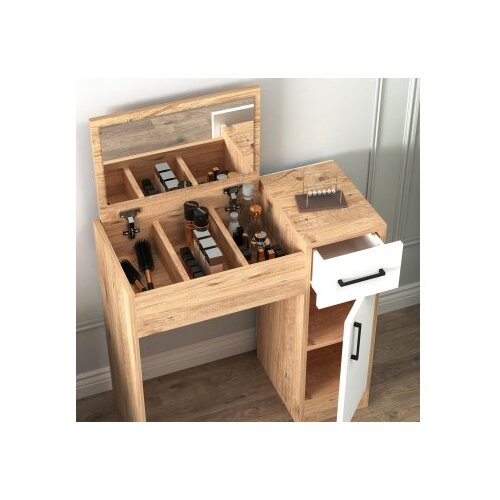 Hanah home inci - atlantic pine, white atlantic pinewhite make-up table Slike