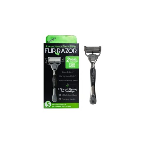  Brijač Flip Razor + dvostrani žilet s 5 o&scaron;trica &ndash; Green Cijene
