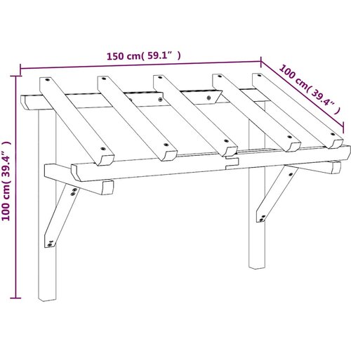  za vrata 150 x 100 x 100 cm od masivne borovine Slike