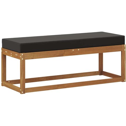  Vanjska Klupa Stolica s jastukom Prirodna 115 x 43 x 37 cm - Prirodna i crno 115 cm Otvoreno područje nogu Slike