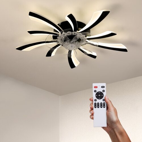  Brilagi-LED Prigu&amp;scaron;iva svetiljka sa ventilatorom LED/50W/230V 3000-6500K crna + daljinski upravljač Slike