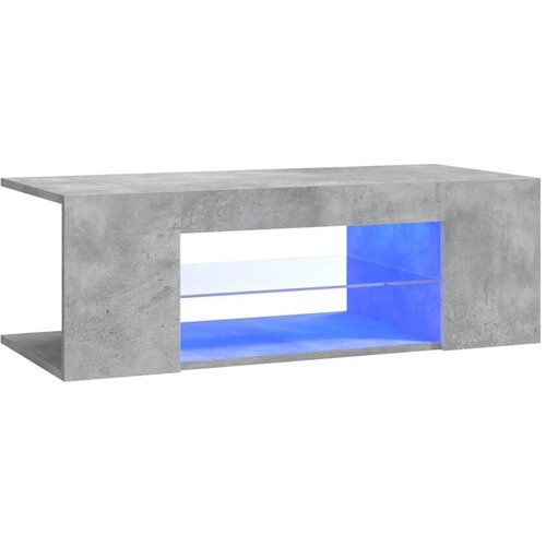 Maison Chic TV omarica - TV stojalo - Televizijska omarica z LED lučkami betonsko siva 90x39x30 cm, (21698655) Slike
