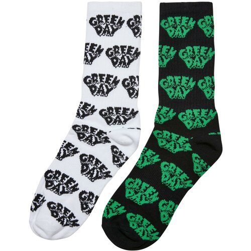 Merchcode Accessoires Green Day Socks - 2 Pack - Black/White Slike