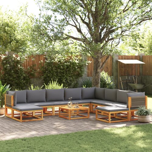 vidaXL 11-dijelni set vrtnih sofa s jastucima masivno bagremovo drvo Cijene