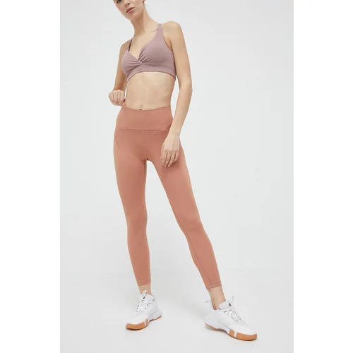 Adidas Tajice Yoga Studio Luxe za žene, boja: narančasta, glatki materijal