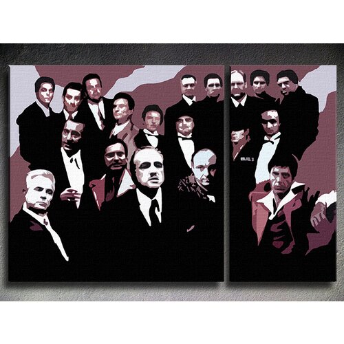  Ručno slikane slike na platnu na platnu POP Art The MAFIA Family 2-dijelna () Cijene