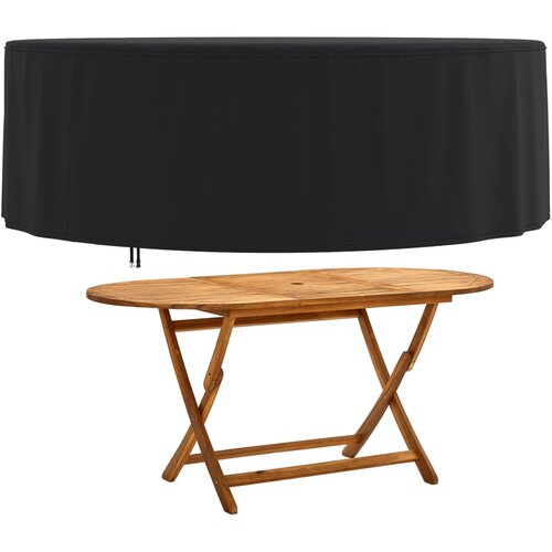 Maison Chic Prevleka za zunanjo pohi&amp;scaron;tvo - Pokrivalo za vrtno pohi&amp;scaron;tvo okroglo črno &amp;Oslash;244x71 cm 420D oxford, (21795685) Slike