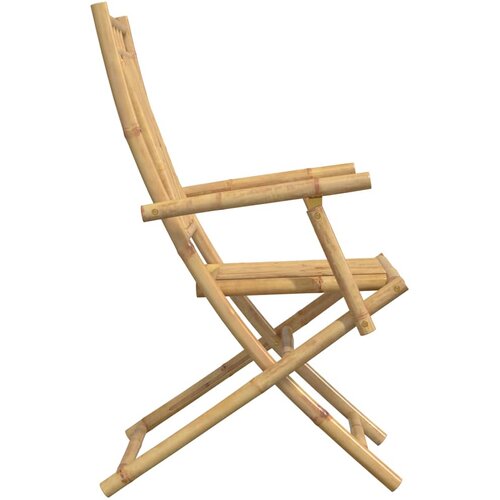  Sklopive vrtne stolice 4 kom 53 x 66 x 99 cm od bambusa Slike