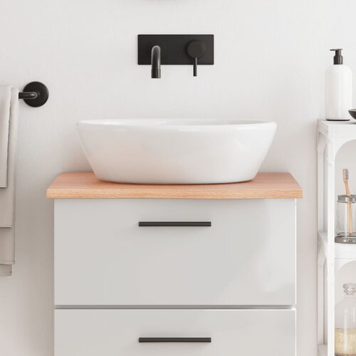  Kopalni&amp;scaron;ki pult svetlo rjav 60x60x2 cm obdelan trden les Slike