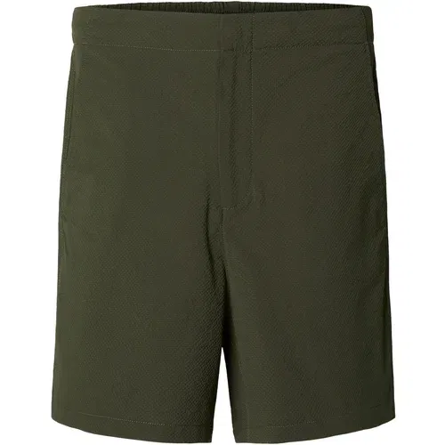 Selected Homme Kratke kopalne hlače 'HARRY' temno zelena