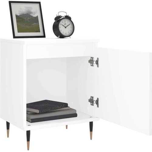 VidaXL Noćni ormarići 2 kom bijeli 40 x 30 x 50 cm konstruirano drvo Slike