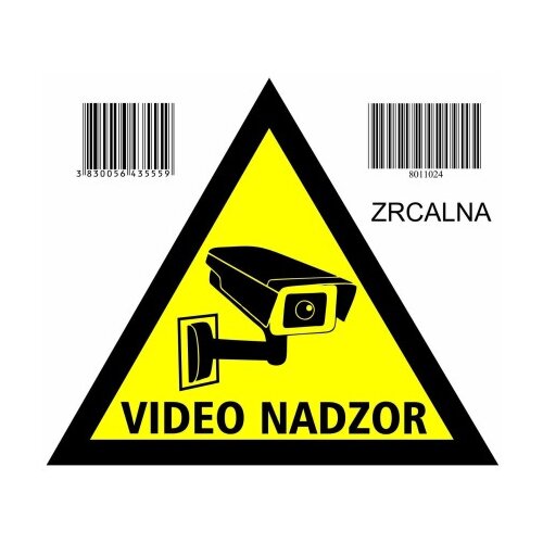 TECHTRADE Nalepka trikotna zrcalna "VIDEONADZOR"A5 (145x145) obojestranska Cene